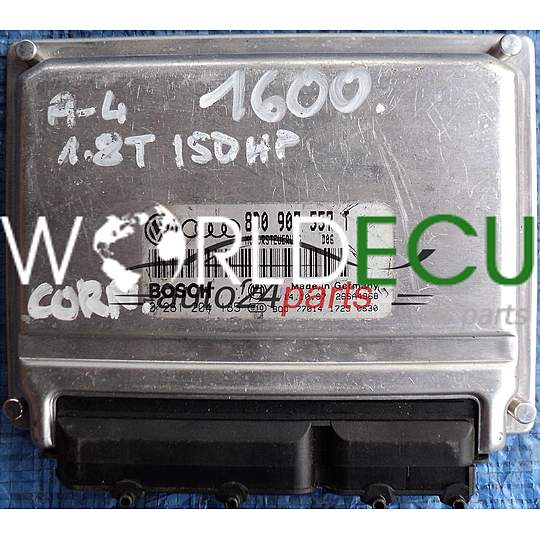 БЛО0К УПРАВЛЕНИЯ ДВИГАТЕЛЕМ AUDI A4 A6 VW PASSAT 1.8T 8D0907557T, 8D0 907 557 T, BOSCH 0261204185, 0 261 204 185, 0261204184, 0 261 204 184