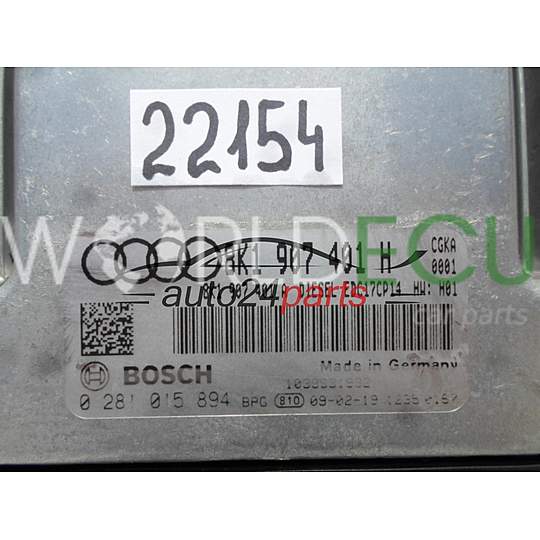 Centralita de motor UCE AUDI VW 2.7 TDI BOSCH 0 281 015 894, 0281015894, 8K1 907 401 H, 8K1907401H, EDC17CP14