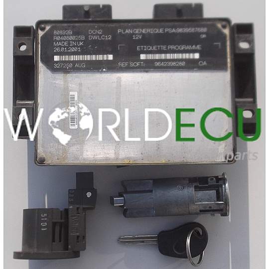 ECU ENGINE CONTROLLER CITROEN PEUGEOT 1.9 LUCAS R04080025B, PSA: 9839587680, SOFT 9642398280