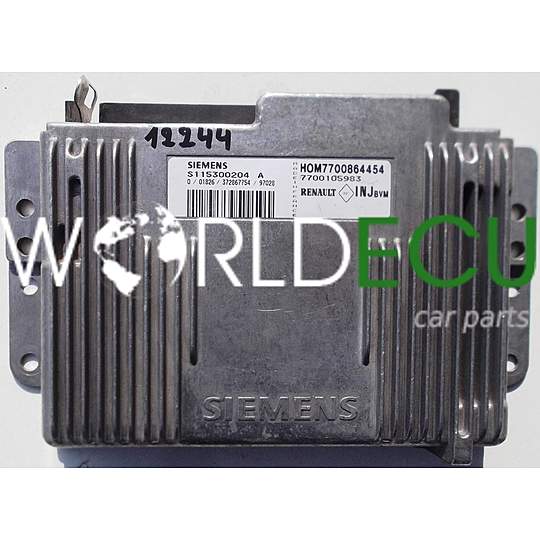 ECU ENGINE CONTROLLER RENAULT MEGANE 1.6 S115300204 A, HOM7700864454, 7700864454