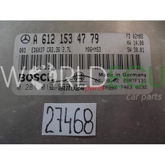 БЛОК УПРАВЛЕНИЯ ДВИГАТЕЛЕМ MERCEDES BENZ 0281010969 A6121534779 CR2.36