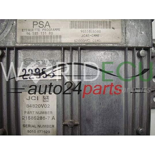 БЛОК УПРАВЛЕНИЯ ДВИГАТЕЛЕМ CITROEN 21585286-7A, 215852867A, 9658515180, 9655826380