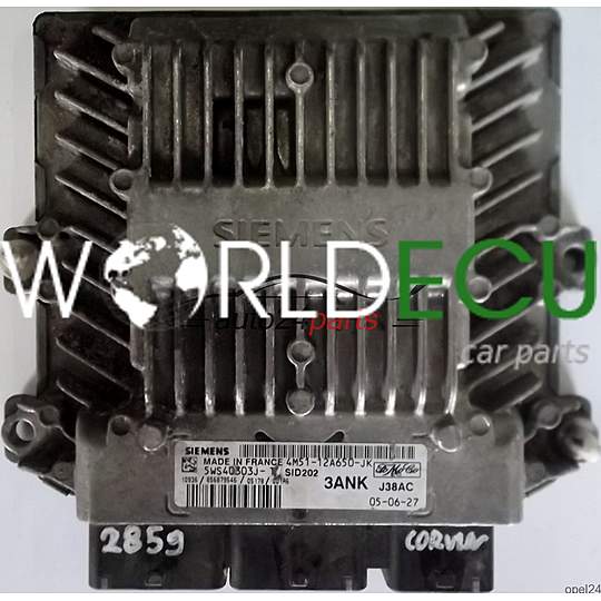 MOTORSTEUERGERÄT ECU STEUERGERAT FORD FOCUS 1.8 TDCI 4M51-12A650-JK 3ANK, 4M5112A650JK SIEMENS 5WS40303J-T SID202