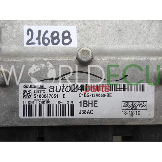 Centralita de motor UCE FORD FIESTA S180047051 E, S180047051E, C1BG-12A650-BE, C1BG12A650BE