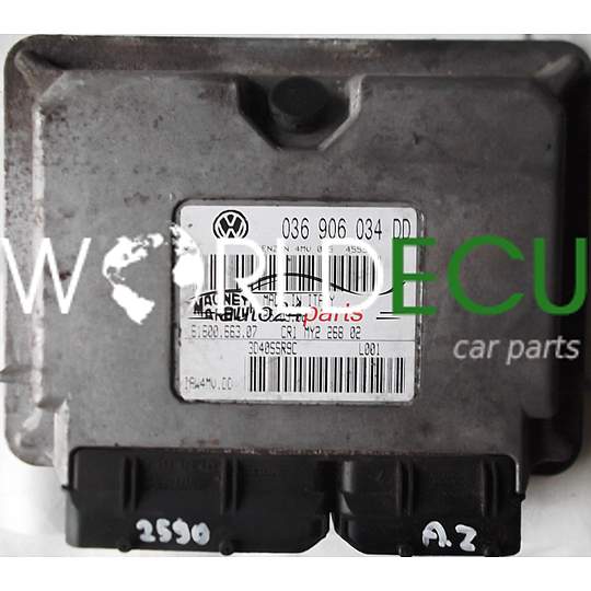 БЛО0К УПРАВЛЕНИЯ ДВИГАТЕЛЕМ VW VOLKSWAGEN POLO 1.4 BBY 036906034DD, 036 906 034 DD, IAW4MV.DD, IAW4MVDD