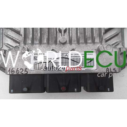 ECU ENGINE CONTROLLER CITROEN C4 2.0 HDI SIEMENS 5WS40277G-T, 5WS40277GT, SW9660497480, HW9655534080