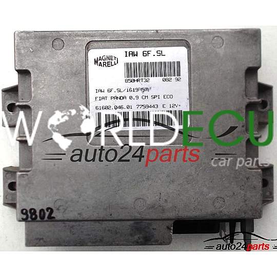 MOTORSTEUERGERÄT ECU STEUERGERAT FIAT PANDA 0.9, IAW 6F.SL, IAW6FSL, IAW 6F.SL/0914-B6, 61602.046.03, 6160204603