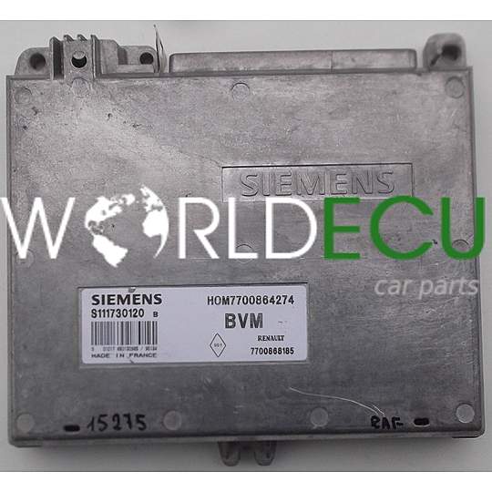 БЛОК УПРАВЛЕНИЯ ДВИГАТЕЛЕМ RENAULT CLIO SIEMENS S111730120B, 7700864274, 7700868185