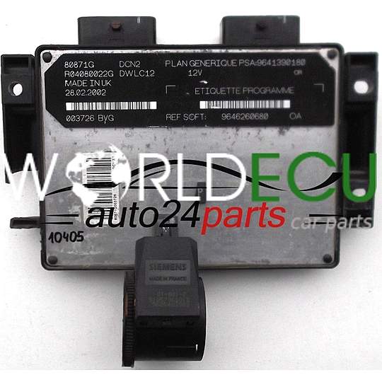 CENTRALINA MOTORE PEUGEOT PARTNER 1.9 LUCAS R04080022G PSA 9641390180 SOFT 9646260680, DCN2 DWLC12