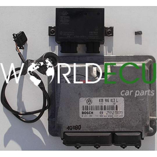 ECU ENGINE CONTROLLER SEAT AROSA VW VOLKSWAGEN LUPO 1.7 SDI 038 906 013 L, 038906013L, BOSCH 0 281 001 748, 0281001748