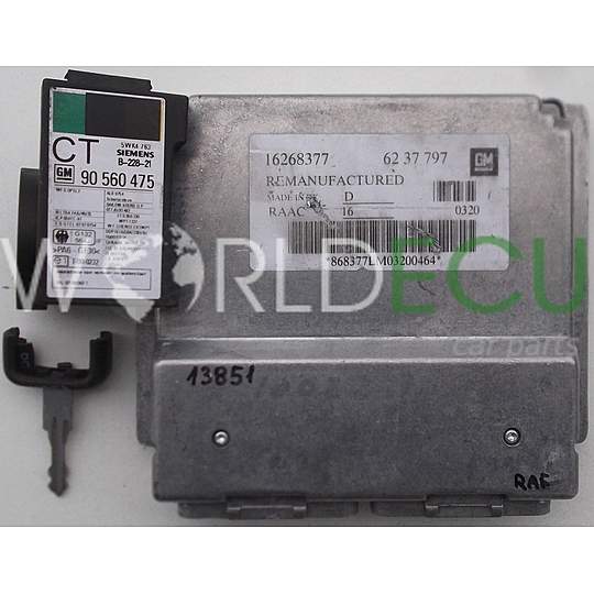 MOTORSTEUERGERÄT ECU STEUERGERAT OPEL ASTRA G GM 62 37 797, 6237797, 16268377 RAAC