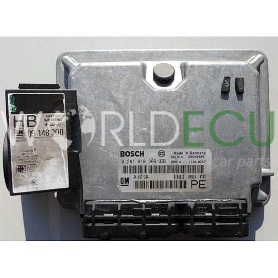 ECU ENGINE CONTROLLER OPEL VECTRA 2.0 Y20DTH 2.2 DTR Y22DTR 24417197 PE, 24 417 194 PE, BOSCH 0281010269, 0 281 010 269, 24417204, 24 417 204, 6235006, 62 35 006