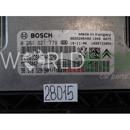 Motorsteuergerät ECU Steuergerät PEUGEOT 0261S21779 9831852980