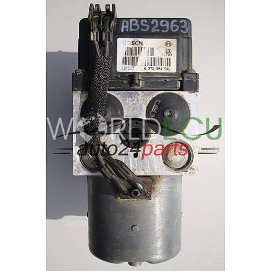 POMPE HYDRAULIQUE ET CALCULATEUR d'ABS RENAULT KANGOO BOSCH 0 265 220 600, 0265220600, 0 273 004 542, 0273004542