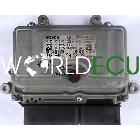 ECU ENGINE CONTROLLER MERCEDES W169 B-KLASS B180 CDI A6401505279, A 640 150 52 79, 6401505279 BOSCH 0281012435, 0 281 012 435, CRA.42 OM640