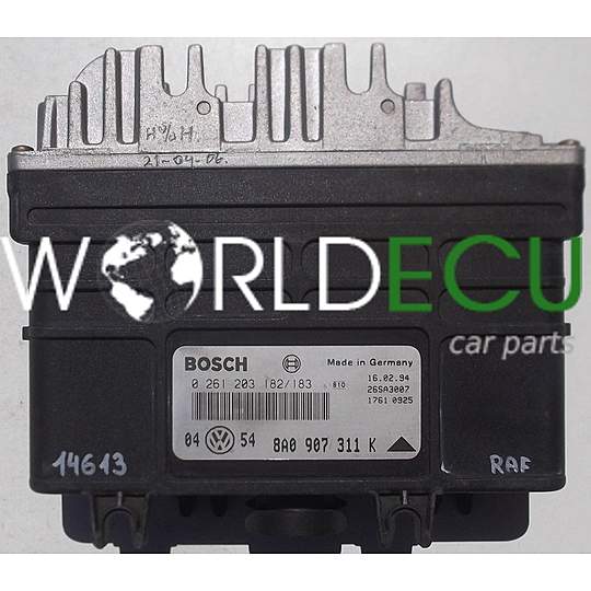 БЛОК УПРАВЛЕНИЯ ДВИГАТЕЛЕМ VOLKSWAGEN GOLF AUDI BOSCH 0 261 203 182/183, 0261203182, 0261203183, 8A0 907 311 K, 8A0907311K