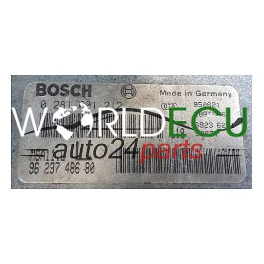 ECU ENGINE CONTROLLER CITROEN PEUGEOT 2.5 DIESEL BOSCH 0 281 001 212, 0281001212, 96 237 486 80, 9623748680