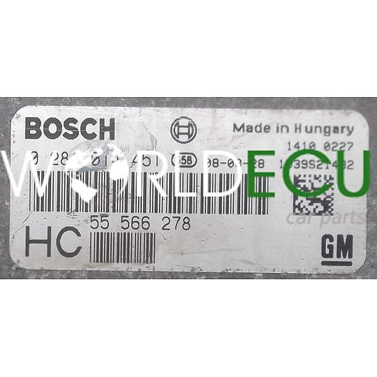 CENTRALINA MOTORE OPEL ASTRA VECTRA 1.9 CDTI BOSCH 0 281 014 451, 0281014451, GM 55 566 278 HC, 55566278HC, 55566278, 1039S21482