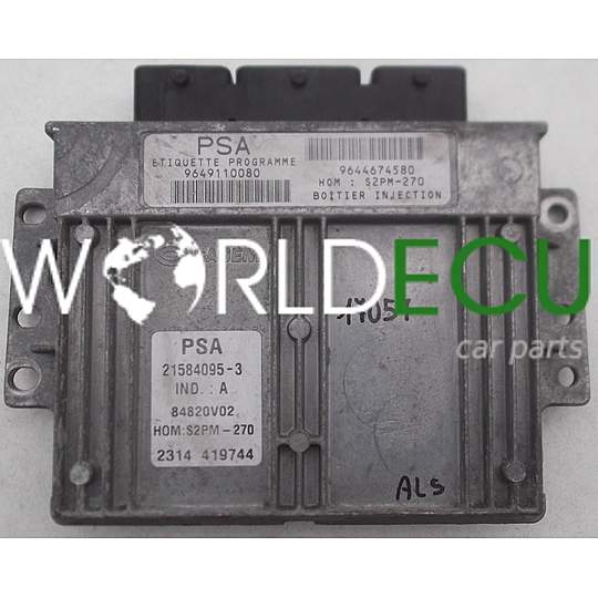 ECU ENGINE CONTROLLER CITROEN XSARA PICASSO 1.8 SAGEM 21584095-3, 215840953, 9649110080, 9644674580