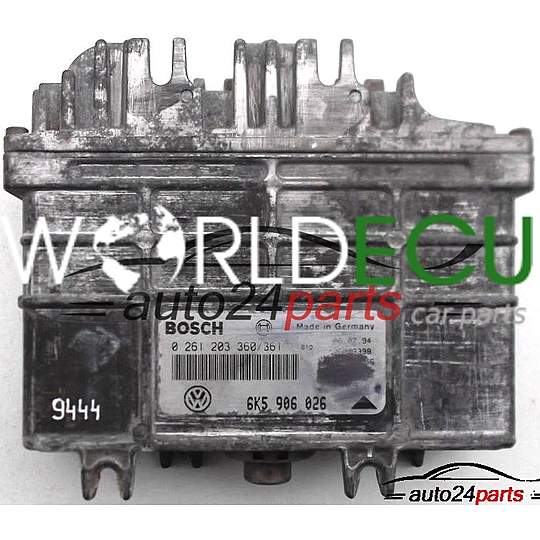 ECU ENGINE CONTROLLER SEAT IBIZA 1.4, BOSCH 0 261 203 360/361, 0261203360/361, 6K5 906 026, 6K5906026