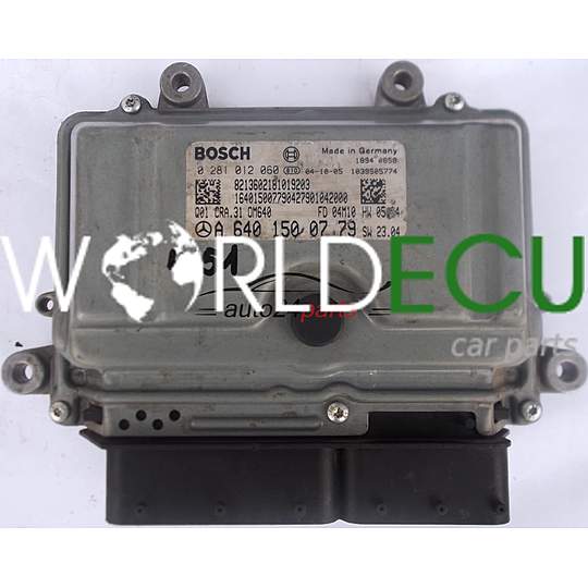 ECU ENGINE CONTROLLER MERCEDES W168 A-KLASS A 180 CDI A6401500779, A 640 150 07 79, 6401507990 BOSCH 0281012060, 0 281 012 060, CRA.31 OM640