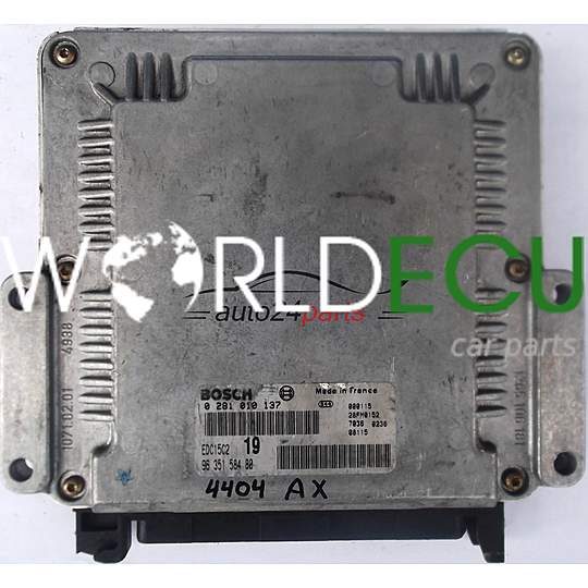 ECU ENGINE CONTROLLER CITROEN XSARA PICASSO 2.0 HDI BOSCH 0281010137, 0 281 010 137, 9635158480, 96 351 584 80, EDC15C2 19