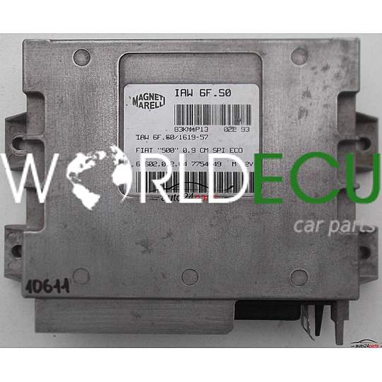 MOTORSTEUERGERÄT ECU STEUERGERAT FIAT CINQUECENTO 500 0.9, MAGNETI MARELLI IAW 6F.S0, IAW6FS0, 61602.012.04, 6160201204, 7754649