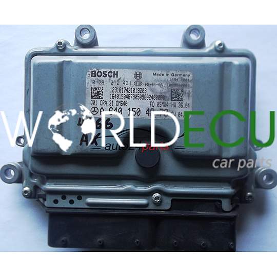 CALCULATEUR MOTEUR MERCEDES B180 1.8 CDI A6401504879, 6401504879, A 640 150 48 79 BOSCH 0281012431, 0 281 012 431