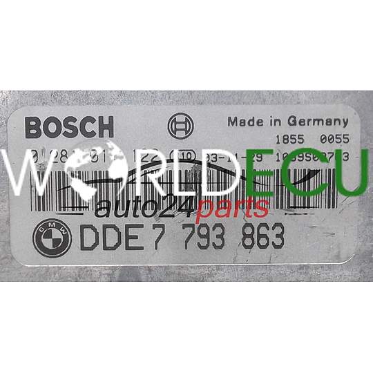 MOTORSTEUERGERÄT ECU STEUERGERAT BMW E46 320 BOSCH 0 281 011 122, 0281011122, DDE 7 793 869, DDE7793869, 7793869