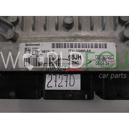 ECU Engine control unit FORD 7T11-12A650-AH 7T1112A650AH 5WS40481H-T 5WS40481HT SID206