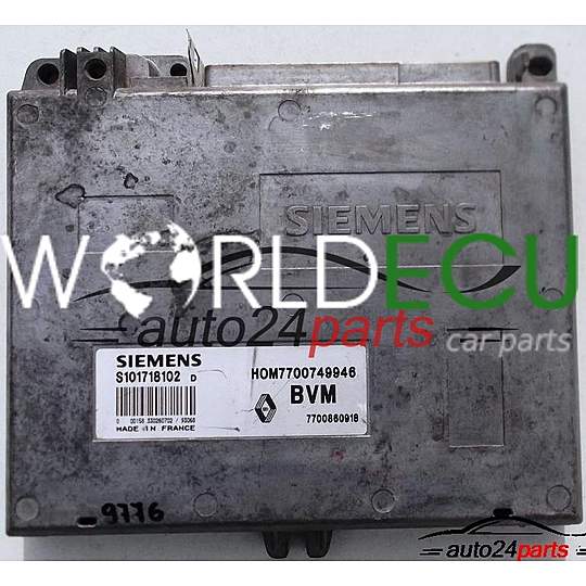 CENTRALINA MOTORE RENAULT CLIO 1.4, SIEMENS S101718102 D, S101718102D, HOM7700749946, 7700860918