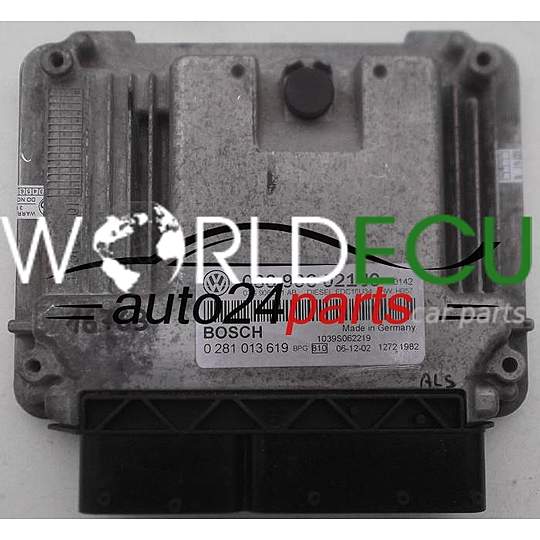 ECU CENTRALITA DE MOTOR VOLKSWAGEN SKODA OCTAVIA 2.0 TDI BOSCH 0 281 013 619, 0281013619, 03G 906 021 JC, 03G906021JC, 03G 906 021 AB, 03G906021AB, DIESEL EDC16U34